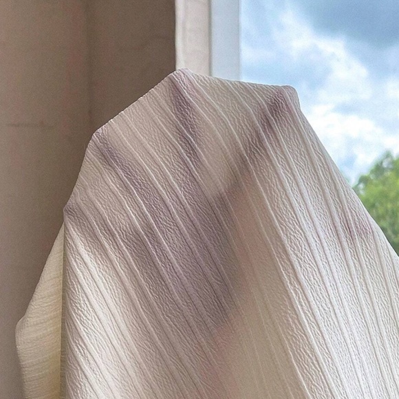 Plus Off White Color Block Frill neck Long sleeve Blouse - Picture 7 of 7